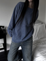 overfit angora round knit (unisex / 4color)