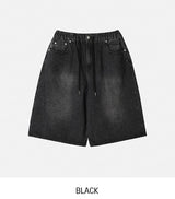 EZEN KILLING WASHING BERMUDA DENIM PANTS
