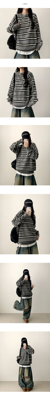 Roden boxy fit color matching Dangara round knit
