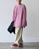 BHNY LOOSE FIT SLIT STRIPED LONG SLEEVE T-SHIRT