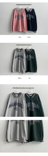 Naji Color V-neck Sweatshirt (4 colors)