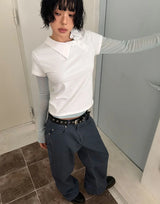 VINTAGE DYEING ZIPPER PANTS