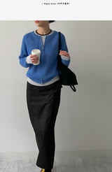 Hachi Raglan Knit Zip-Up Cardigan
