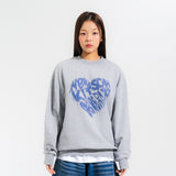 VINT HEART LOGO SWEATSHIRTS-MELANGE