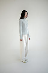 Wool turtleneck top, Blue