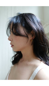 gold Ball Ball drop earrings (silver925)