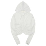 COLLECTION DRAPE HOODIE CARDIGAN [WHITE]