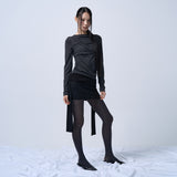 UNBALANCE TUBE TOP (BLACK)