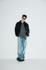 Vintage Check Shirts (Ashed-blue)