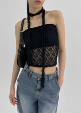 [MADE] Evelet SET - Lace tube top muffler