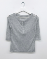 Ets Sheer Henley Neck Sleeveless T-shirt (4color)
