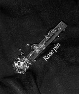 silver rose hairpin