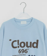 [unisex] スコムレタリングオーバースウェットシャツ
