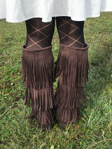Suede fringe long boots(2color)