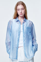See through shirts Blue