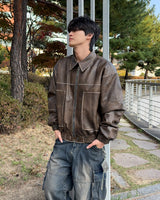 フェイドレザーパディング (Black)