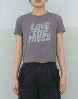 LTM Crop T-shirt (DARK GREY)