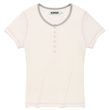 STITCH POINT SLIM FIT T-SHIRT [IVORY]