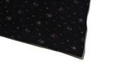 FLOWER WAFFLE BUTTON HOODIE - BLACK