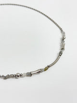  Labradorite pipe chain necklace