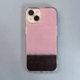 TWO - TONE MOHAIR HARD JELL CASE - PINK