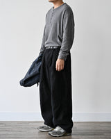 SIO ワッフルヘンリーネックロングスリーブTシャツ