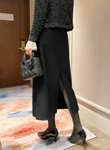 Shui Cut Brushed H-line Long Skirt