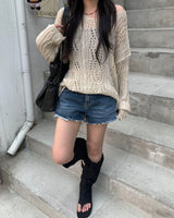 リネン フリップフロップ ブーツ