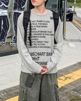 Smash Crop Lettering Long Sleeve