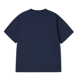 25SS ラフペインティングロゴショートスリーブTシャツ ダークネイビー