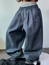 4000SOLD DENIM PINTUCK PANTS