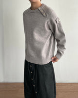 Bis Diagonal Button Knit