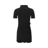 EVE HALF NECK DRESS-BLACK
