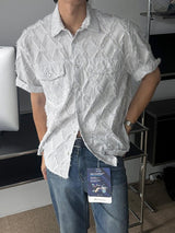 ASCLO Feather Diamond Short Sleeve Shirt (2color)