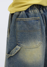 Dirty Wash Bermuda Denim pants