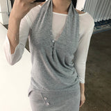 [Auditon] Button Halter Neck Sleeveless Top - 3 color