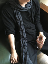 Niel Slub Roll-up Henley Long-Sleeve 3C