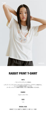 ラビットプリントTシャツ