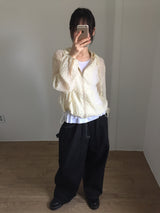 Frill Hoodie Dot Jumper (3color)