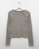 Bias snap long sleeve (4color)