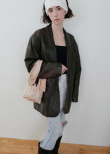 Floral Satin Jacquard Two-way Mini Bag_Beige