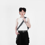 HIERARCHY STUDIOS TMTNW - ダークグレームーンナイロンバッグ
