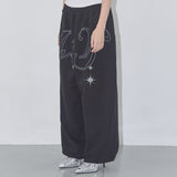 エンジェルヴィンテージスウェットパンツ (BLACK) F25QD819