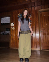 (3color) Square Ripstop Wide Jogger Pants
