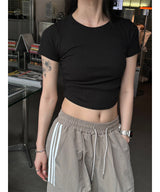 スリムクロップシャーリングハーフTシャツ(9color)