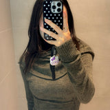s ★ ドット. (black) グラスバンパーiPhoneケース