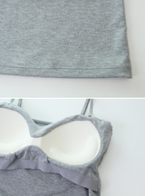 #AN レース ストラップ キャップ ノースリーブ(3color)