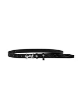 NO.623 [SILVER] SPIKY BUCKLE LEATHER BELT