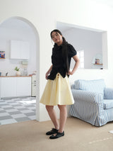 COTTON FLARE SKIRT (LEMON)