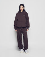 25FW ベーシックロゴナッピングフーディー ダークブラウン